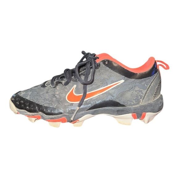 Nike Kids Black Hyperdiamond Fastflex Baseball Softball Cleats Orange 3M EUC - Picture 5 of 9